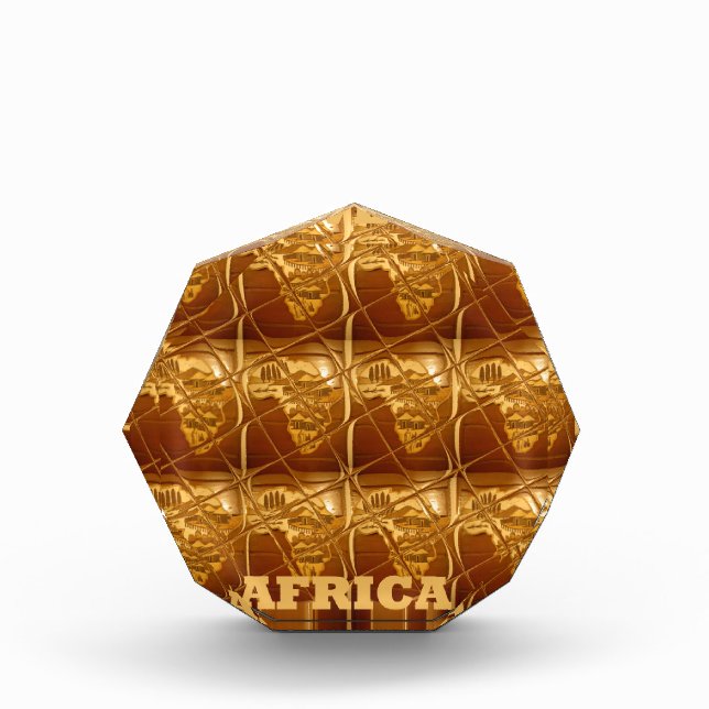 Lovely Africa Map Vector Pattern Art Design Print Award (Front)