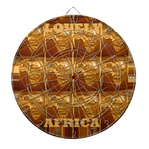 Lovely Africa Map Vector Pattern Art Design Print Dartboard