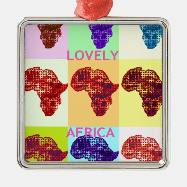 LOVELY AFRICA METAL ORNAMENT (Front)