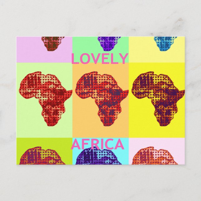 Lovely Africa Postcard Horizontal Template (Front)