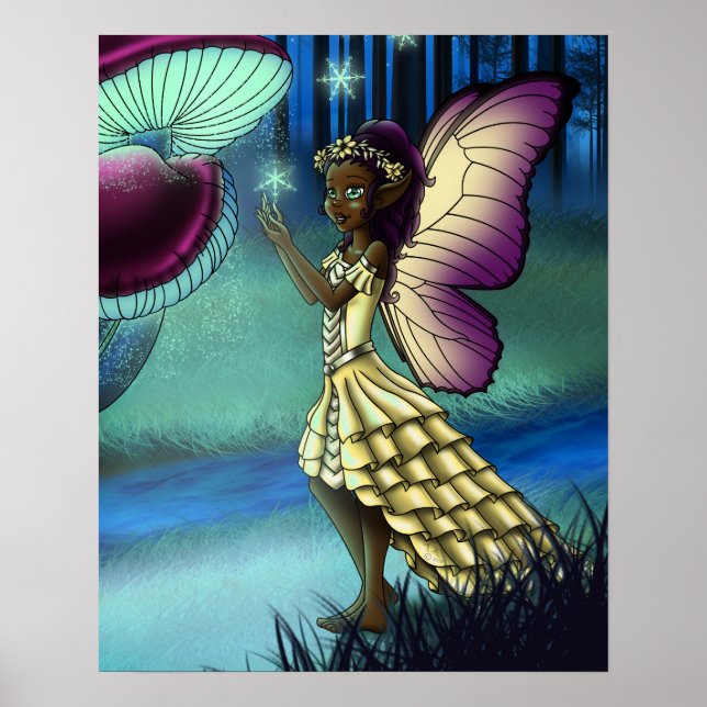 Lovely African American Fairy Poster (Front)