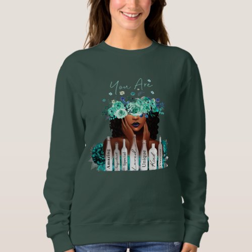 Lovely Afro_American Woman in Comfy Sweat Shirt