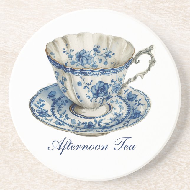Lovely "Afternoon Tea" Floral Coaster (Front)