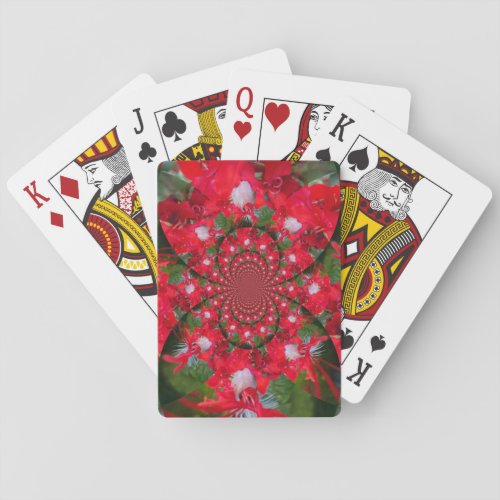 Lovely Alien Crimson Playing Cards