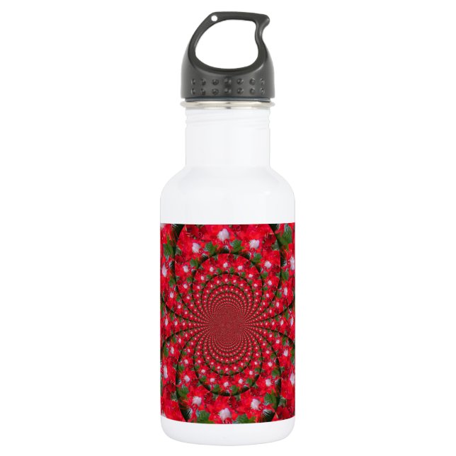 Lovely Alien Crimson Stainless Steel Water Bottle (Front)