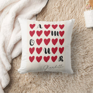 Lovely Amour Heart Pillows Valentine Gifts