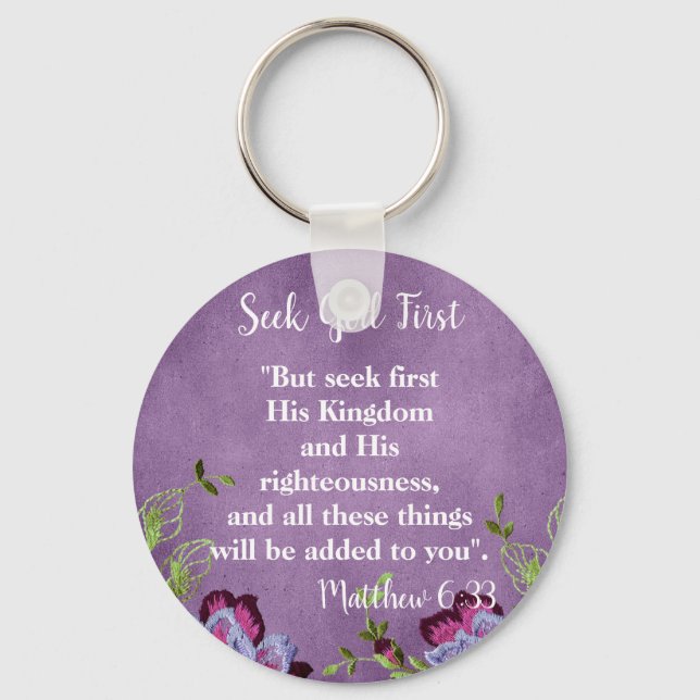 Lovely and Charming Bible Verse Keychain (Front)