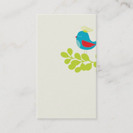 Customizable lovely and cute bird business card template 2rd