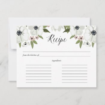 Lovely Anemones Recipe Card by Whimzy_Designs at Zazzle