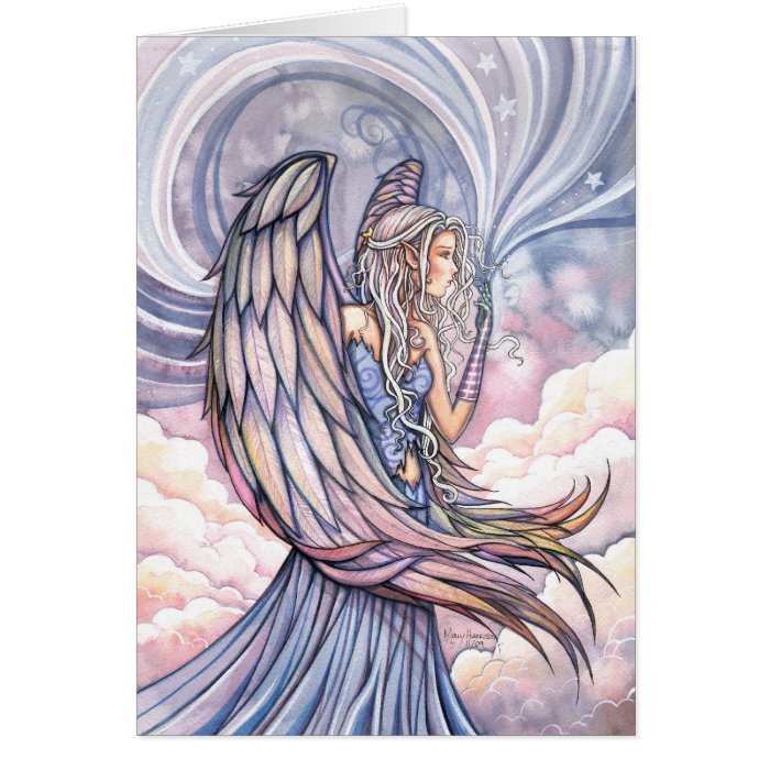 Lovely Angel Card Holiday Art by Molly Harrison