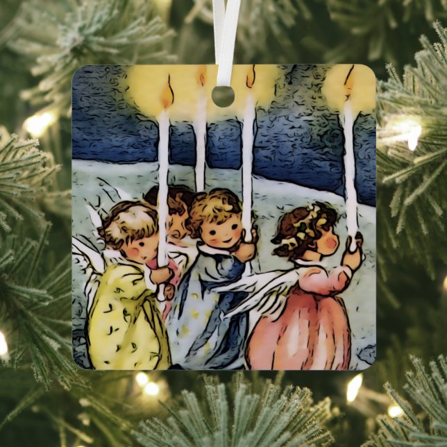 lovely angels   metal ornament (Insitu)