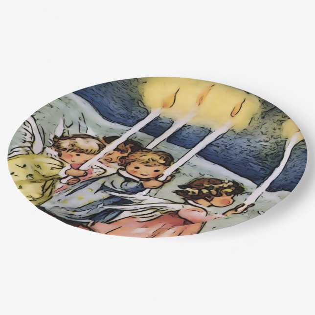 lovely angels paper plates (Angled)