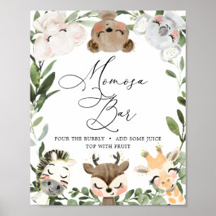 Lovely Animals Baby Shower Mimosa Bar Sign