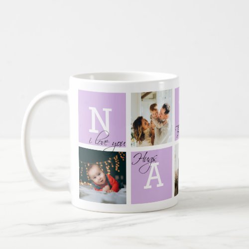 Lovely Appreciation Nanny 5 Photo Light Purple Coffee Mug