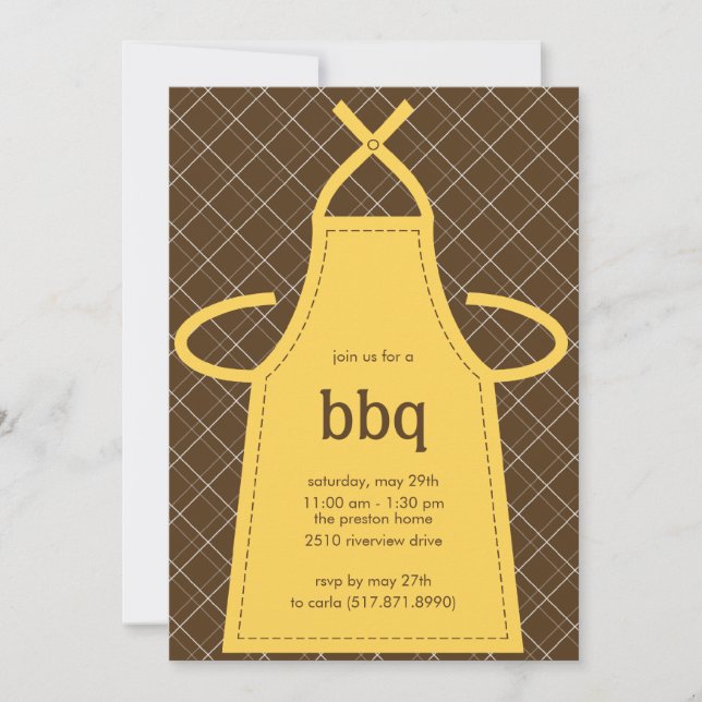 Lovely Apron Summer Party/Cooking Party Invitation (Front)