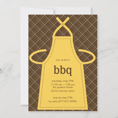 Lovely Apron Summer PartyCooking Party Invitation