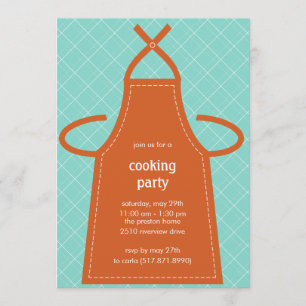 Lovely Apron Summer Party/Cooking Party Invitation