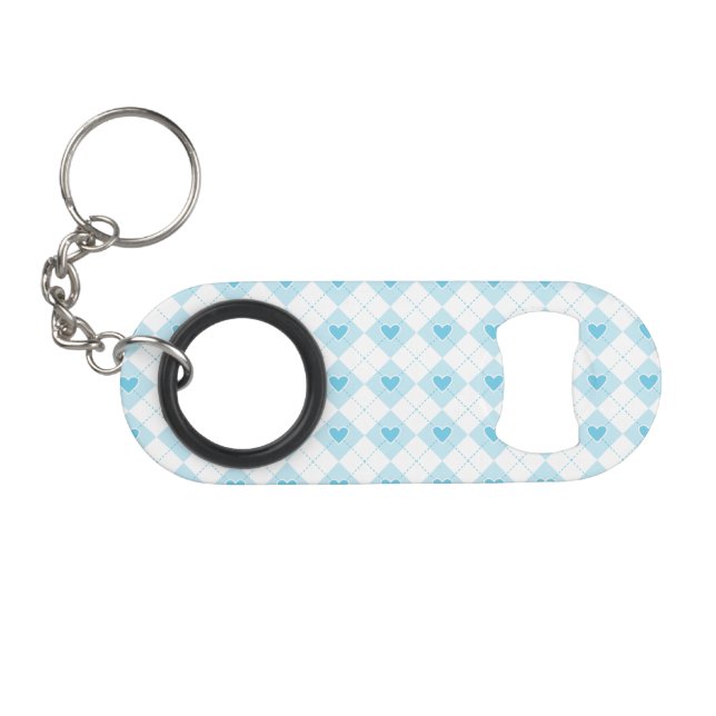 Lovely Argyle Keychain Bottle Opener (Front (Horizontal))