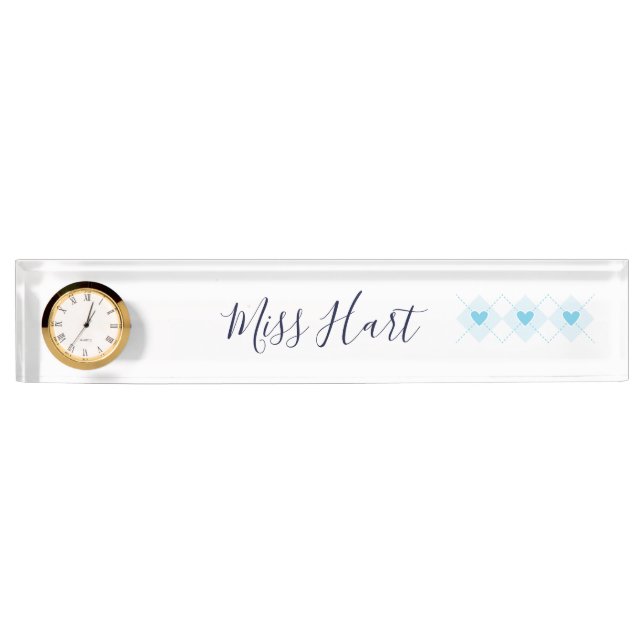 Lovely Argyle Name Plate (Front)