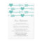 Lovely Arrows Wedding Insert Card / Teal & Gray