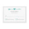 Lovely Arrows Wedding RSVP Card / Teal & Gray