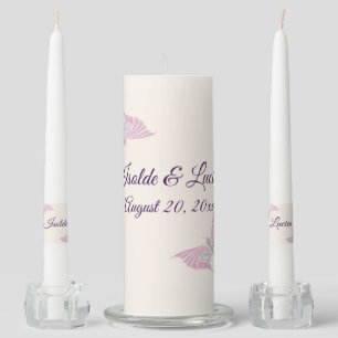 Lovely Art Nouveau Butterflies for Your Wedding Unity Candle Set