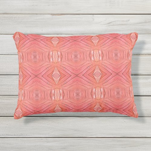 Lovely Artistic Pastel Shades of Pink Salmon Outdoor Pillow