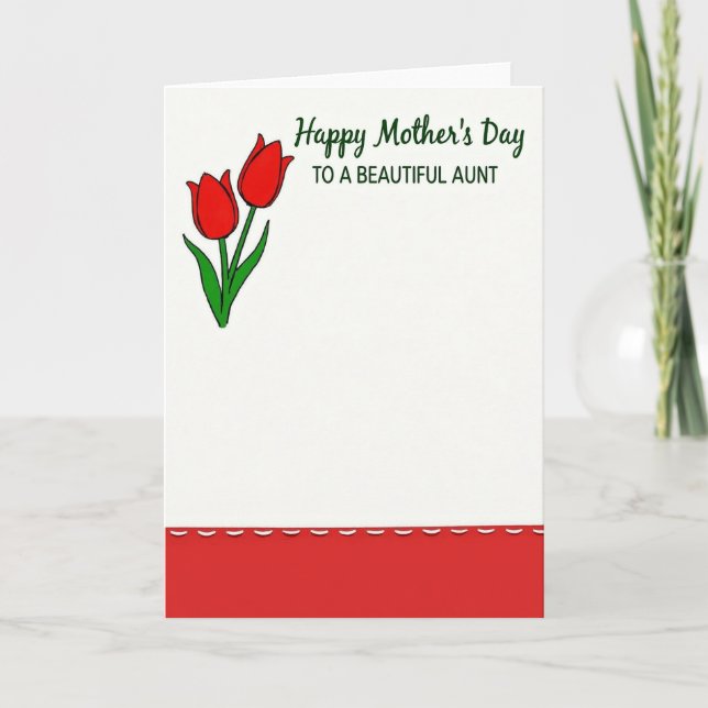 Lovely Aunts Floral Day Card (Front)