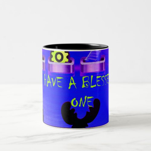 Lovely Aurora Have a Blessed one Merry Christmas Two_Tone Coffee Mug