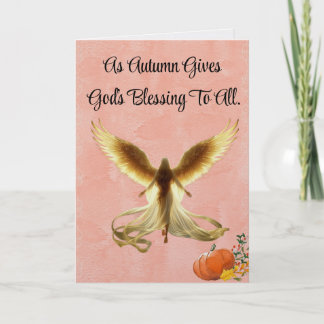 Lovely Autumn Angel Greeting Card