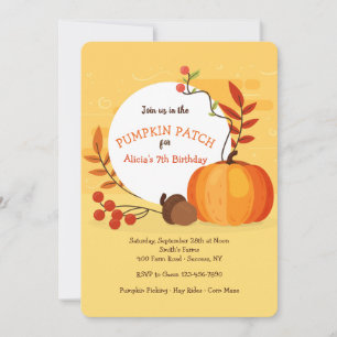 Lovely Autumn Pumpkin Invitation