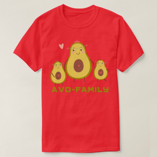 Lovely Avocado Family T-Shirt (Design Front)