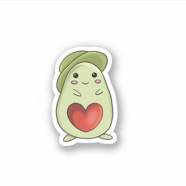 Lovely Avocado Sticker (Front)