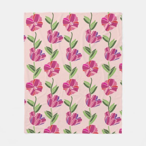 Lovely Azalea Flowers Fleece Blanket