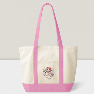 Lovely Baby Girl on Unicorn Tote Bag