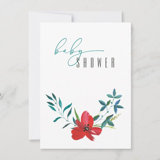 Lovely Baby Shower Invitation Template (Front)