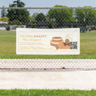 Lovely Bakery Banners with QR Code