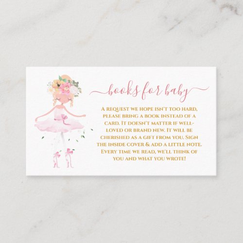 Lovely Ballerina Stanind Books for Baby Card
