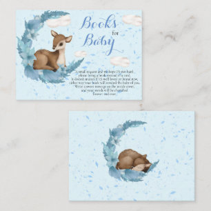 Lovely Bambi & Flowers moon clouds Books for Baby Enclosure Card