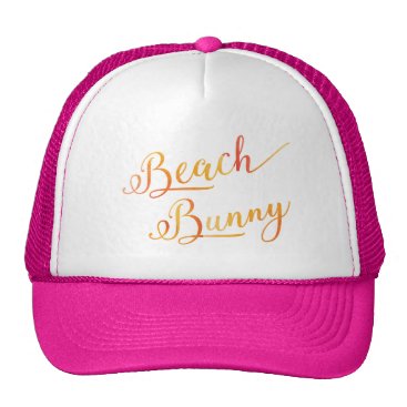 Lovely Beach Bunny Stylized Peach Color Trucker Hat Lovely Beach Bunny Stylized Peach Color Trucker Hat