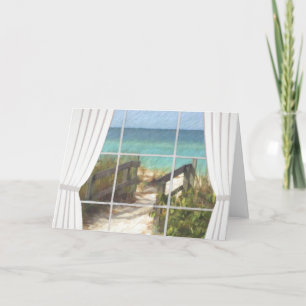 Lovely Beach Scene Birthday Card