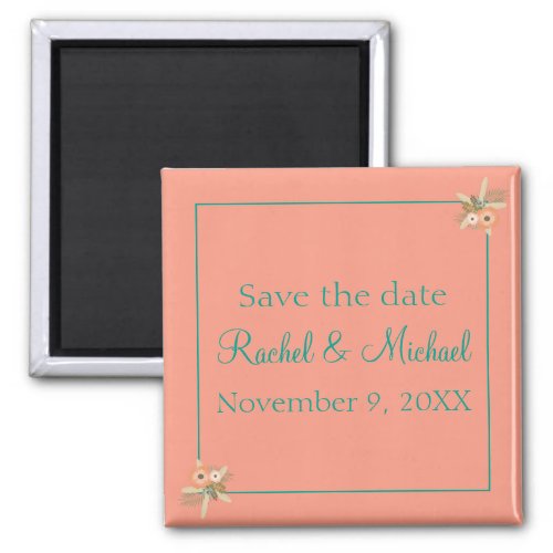Lovely Beach Seashells Save the Date Magnet