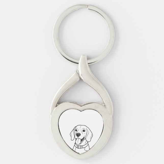 Lovely Beagle Keychain (Front)
