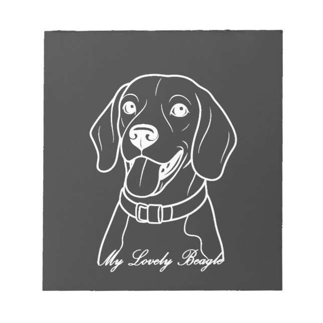 Lovely Beagle Notepad (Front)