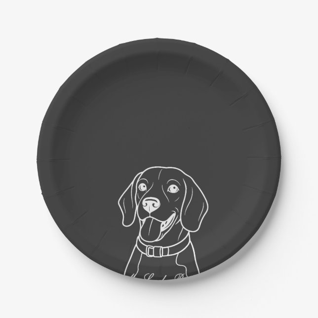 Lovely Beagle Paper Plates (Front)