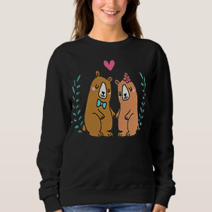 LOVELY BEAR COUPLES GIFT Wedding Anniversary Sweatshirt