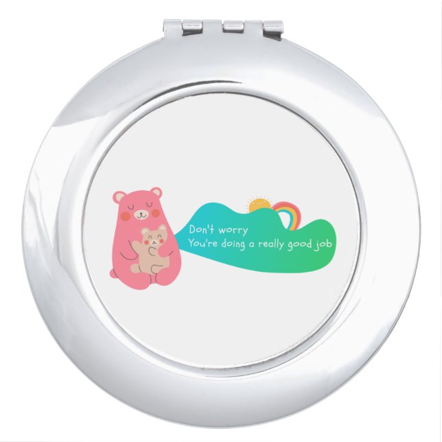 Lovely Bear Family  Compact Mirror (Front)