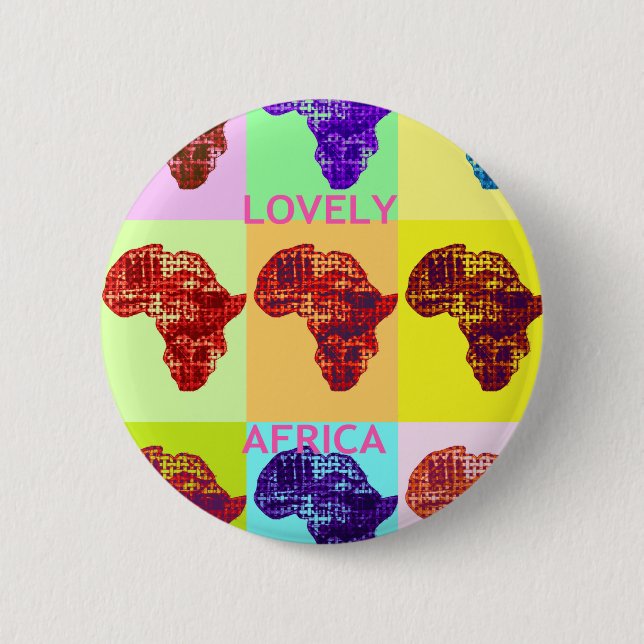 LOVELY beautiful amazing nine African map African Pinback Button (Front)