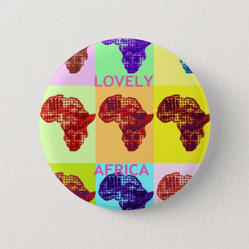 LOVELY beautiful amazing nine African map African Pinback Button