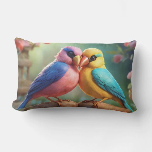 Lovely  Beautiful Birds Print Throw Pillow Pillow